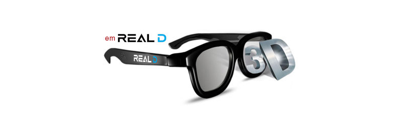 Óculos com tecnologia REAL D 3D