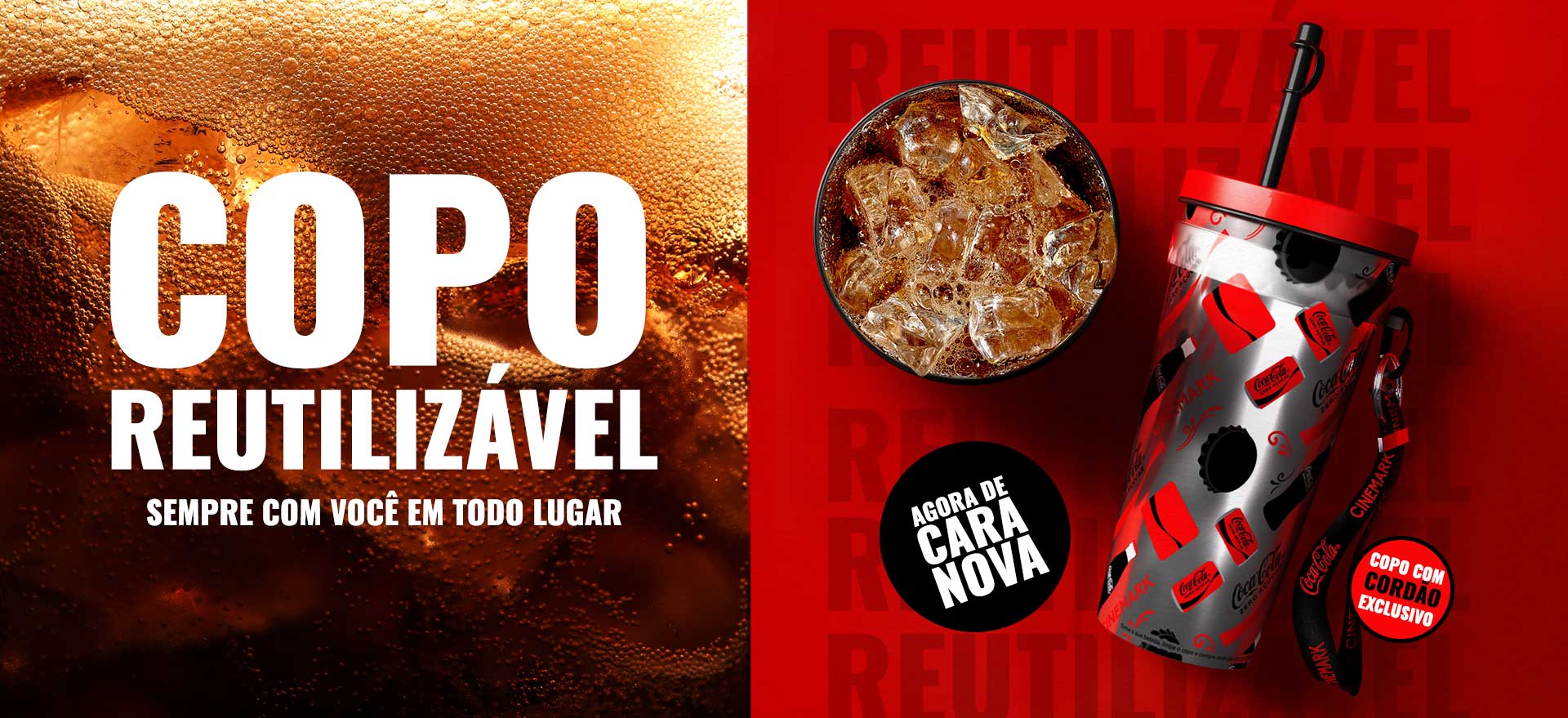 COPO REUTILIZÁVEL SEMPRE COM VOCÊ EM TODO LUGAR | AGORA DE CARA NOVA COPO COM CORDÃO EXCLUSIVO