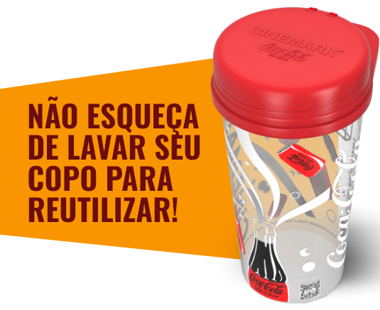 Não esqueça de lavar seu copo para reutilizar!